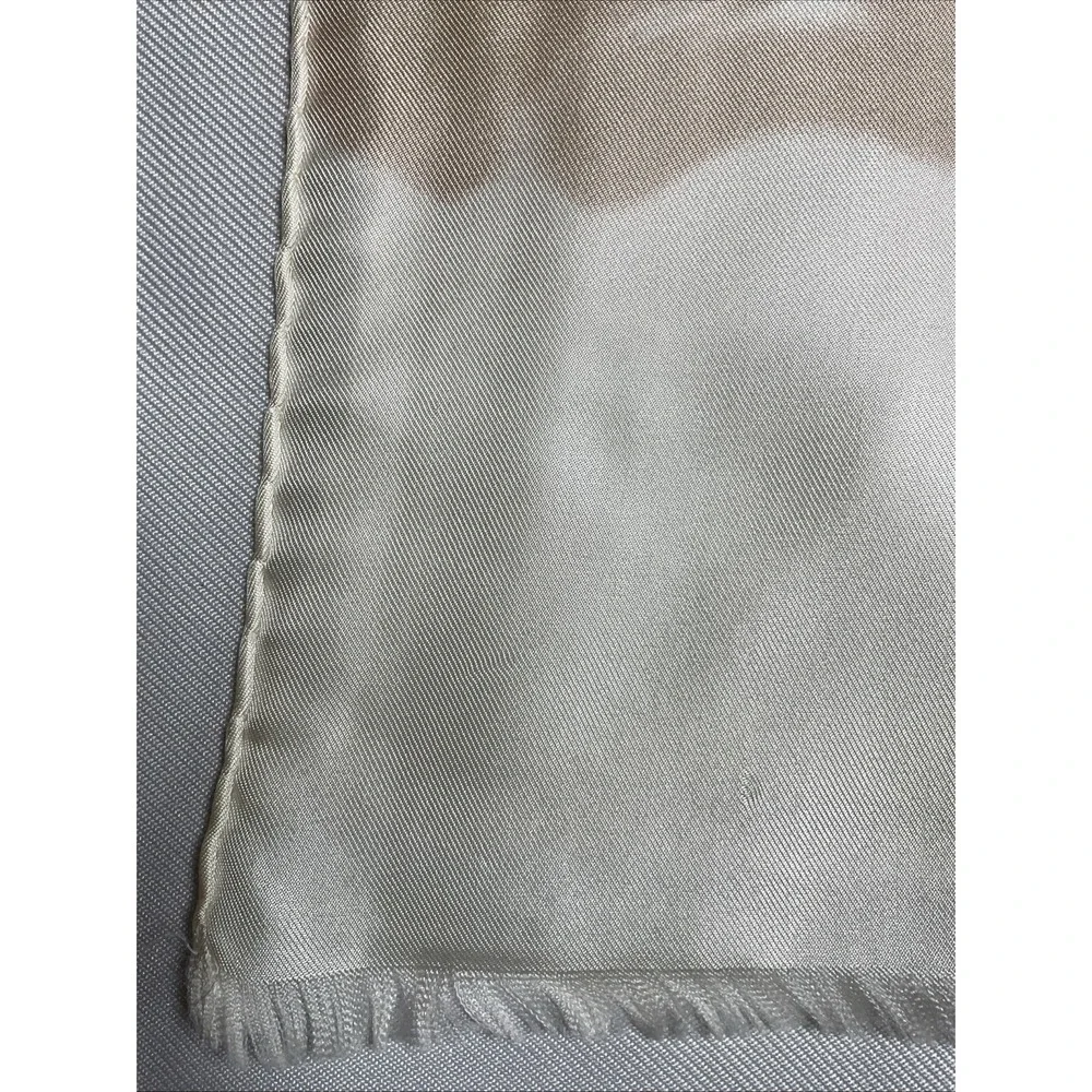 Vtg 100% Silk Scarf Made In France Abstract Floral Hand Rolled